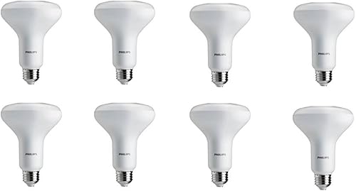 Philips Bombilla LED regulable BR30 650 lúmenes, 2700 Kelvin, 9 vatios (equivalente a 65 vatios), base E26, blanco suave, paquete de 8