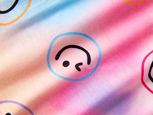 Beezizac Neon Tie Dye Spiral Pattern/Butterfly Pajamas for Girls Tee & Shorts PJ Set Size 6-183