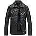 Produktbild Neu Heiß Herren Verdicken Fleecefutter Lederjacke Punk Bikerjacke Motorradjacke, Wasserdicht Winddicht Übergangsjacke Kunstleder Leder Jacke für Biker Chopper Mottoradjacke Motorrad Rocker