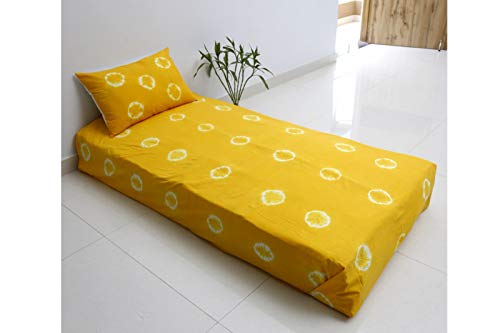 Colcha tie dye de algodón con funda de almohada individual para cama india 2