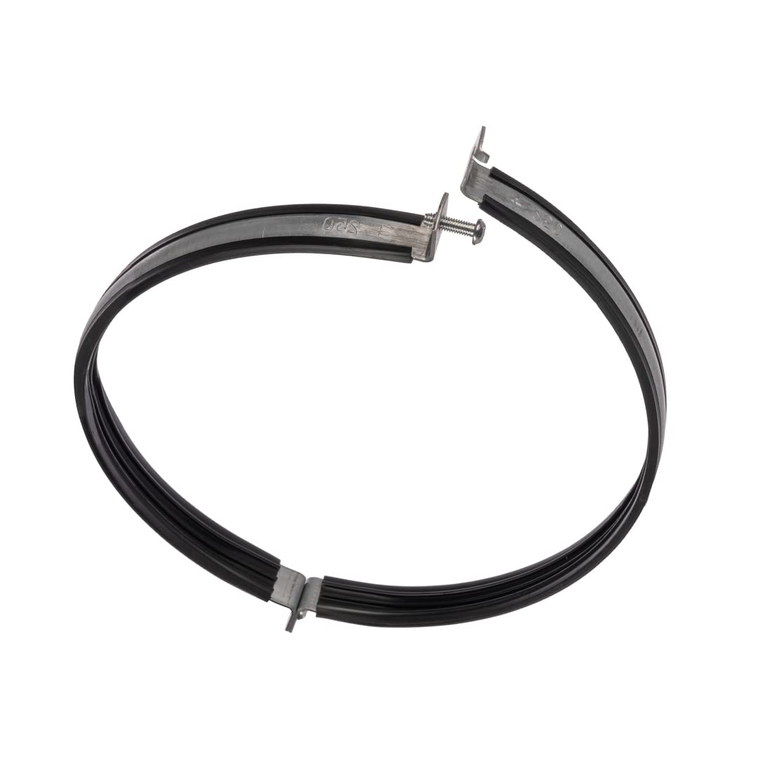 Ø 250mm Abrazadera de Tubo con Junto de Goma - Soporte de Fijación para Tubos - Acero Galvanizado