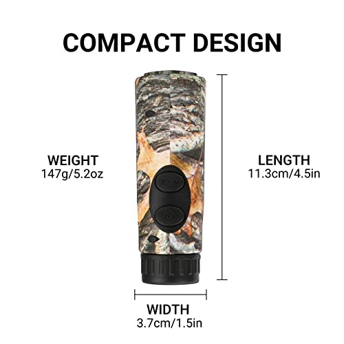 Gogogo Sport Vpro Laser Golf/Hunting Rangefinder, 6X Magnification Clear View 650/1200 Yards Laser Range Finder, Lightweight, Slope, Pin-Seeker & Flag-Lock & Vibration (Camo) #TOP5