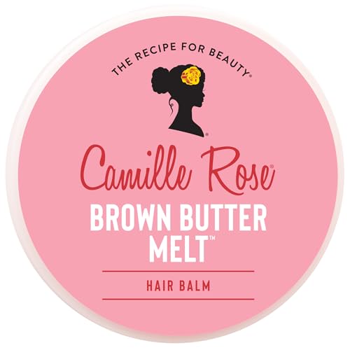 Camille Rose Brown Butter Melt – Mandarin Oil Hair Balm for Scalp Care, Minimizing Dandruff, Adding Shine, Frizz Control, Detangling, 4 Fl Oz