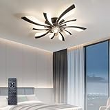 bedroom ceiling fans with lights,low profile ceiling fan light Remotecontrol,Three colors Dimming LED,Reversal ultrathin Quiet ceiling fans lamp,modern light fixtures living room kitchen office dining