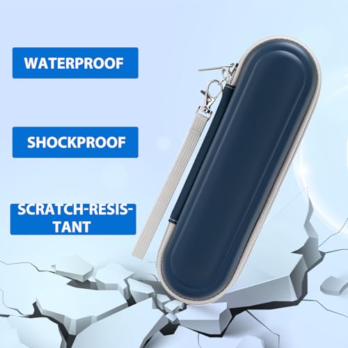 Image of Toothbrush Travel Case for Oral B /Oral-B Pro 1000 1500 5000 7000 & Philips Sonicare 4100 1100 5300 5100 6100 /iO Electric Toothbrush, Hard Protective Storage Bag, Deep Blue, M, Hard Travel
