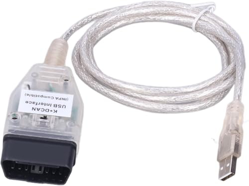 K+CAN Diagnosewerkzeugkabel, K+DCAN OBD2 USB Kabelschnittstell Diagnosekabel, OBD Kabel für Serie 1 E81 E82 E83 E87 E88 2004-2011 und Serie 3 E90 E91 E92 E93