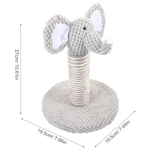Rascador para gato forma elefante torre colgable gris miniatura 2