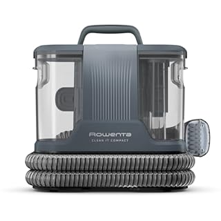 Rowenta, Clean It Compact, Shampouineuse, Détacheur, Nettoyeur Portable, Tapis, Intérieur de Voiture, Canapés, Design Compact, Puissant 400W, IN3011F0, Grise