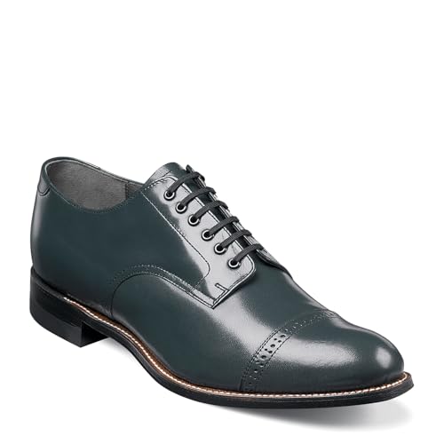 Stacy Adams Mens Madison Cap Toe Oxford, 9, Navy