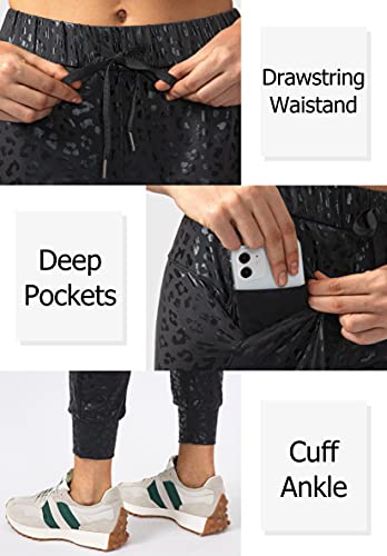 SANTINY Womens Joggers Pants Athletic Sweatpants (BlackLeopard_27.5XS) - image 5