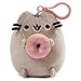 GUND Pusheen Snackable Donut Cat Plush Stuffed Animal Backpack Clip, Gray, 5"