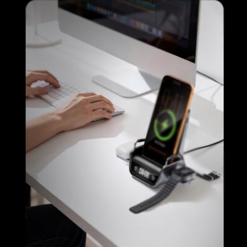 Soporte de carga inalámbrico multi dispositivo y base para smartphone de uso continuo 7
