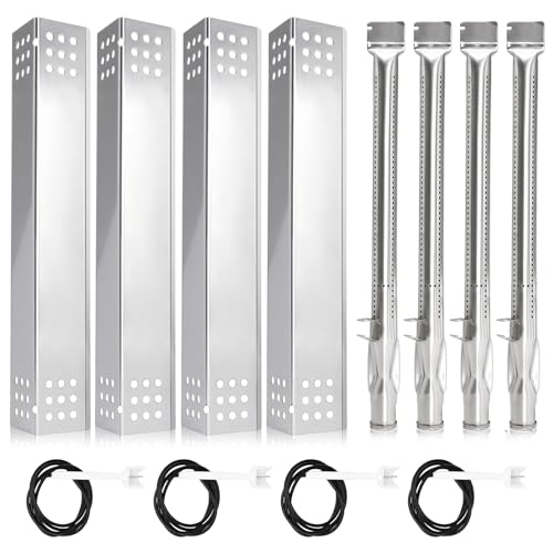 Image of Hiorucet Grill Parts for Monument Grill 4 Burner 35633, 41847NG, 24633, 17842, 24367, Stainless Steel D010012307 Flame Tamers, A0212926 Burners and Igniters for Monument Grill Replacement Parts.