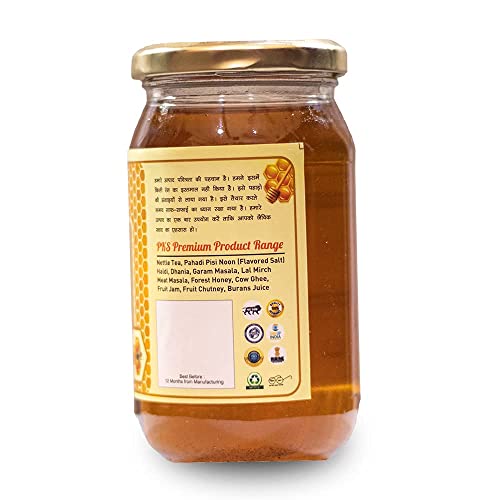 Image of Pahad Ki Sanjeevni Forest Honey 500g Natural Forest Honey from Himalayan Region Pure Honey in Glass Jar Rich Aroma & Smooth Taste Multi-Floral Raw Honey for Daily Use (Pack of 2)