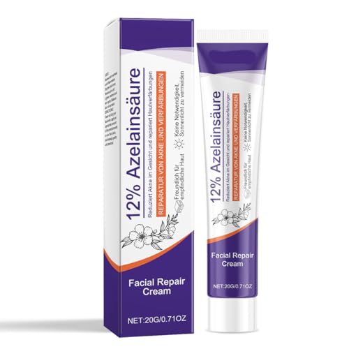 1 x Azelaic Acid Face Serum, 12% Azelaic Acid Serum, Against Redness, Anti Pimples, Rosacea Face Care, Reduce Pigmentation