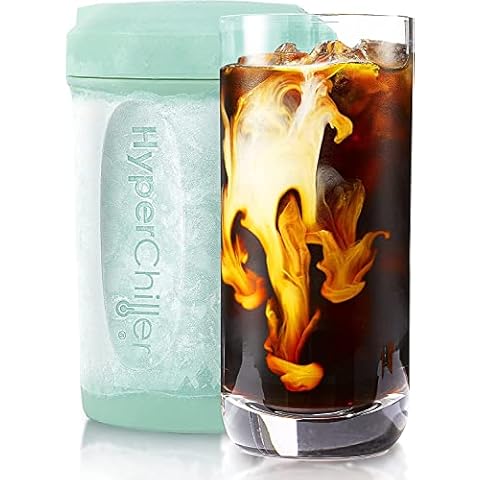 HyperChiller HC2M# Patentierter Eiskaffee-/Getränke-Kühler, verbessert, stärker und langlebiger! In einer Minute, wiederverwendbar für Eistee, Wein, Spirituosen, Alkohol, Saft, 354 ml, Grüne Minze Cover
