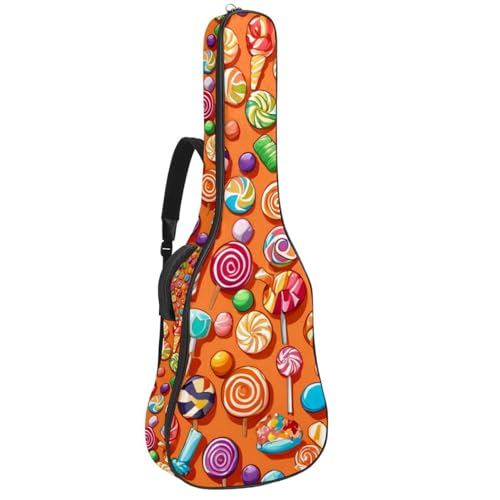 Sac pour guitare acoustique étanche à motif bonbons orange pour vos trajets