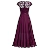 Miusol-Womens-V-Neck-Elegant-Lace-Ruffle-Bridesmaid-Maxi-Dress Miusol Women's V Neck Elegant Lace Ruffle Bridesmaid Maxi Dress (X-Large, Magenta)