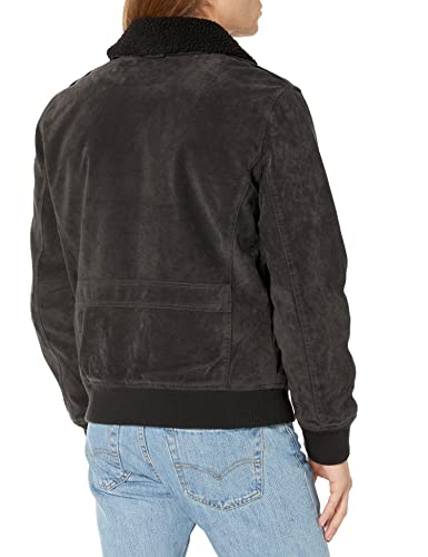 Image of Levi's Men's Levi's Men's Faux Leather Sherpa Aviator Bomber Jacket