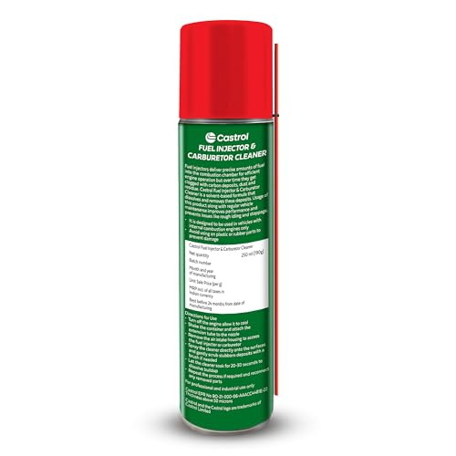 Image of Castrol Fuel Injector & Carburetor Cleaner (250 mL) | Dissolves Carbon Deposits, Cleans Fuel Injectors & Carburetors, Restores Engine Performance, Reduces Rough Idling