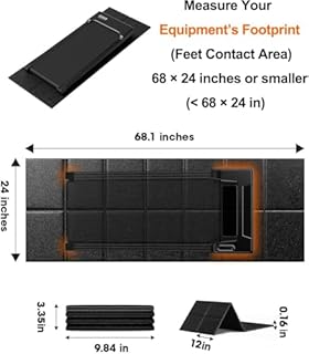 Treadmill Walking Pad Mat for Carpet, for Hardwood Floors, 68"x24", Mat for Under Treadmill/Walking pad/Bike on Carpet, 1/5" Thick Exercise Equipment Mat, No Slip, Noise Shock Absorption