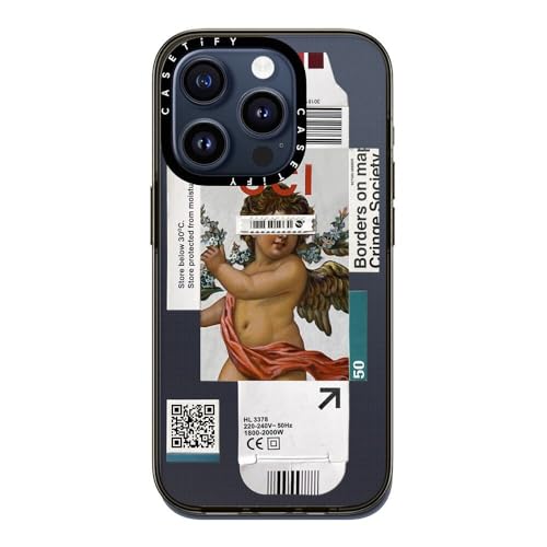 CASETiFY �R���p�N�g iPhone 15 Pro �P�[�X [MIL�K�i���� (2x MIL-STD-810G) / 1.2m����̗����e�X�g���N���A] - Below 30 Degrees - �N���A �u���b�N