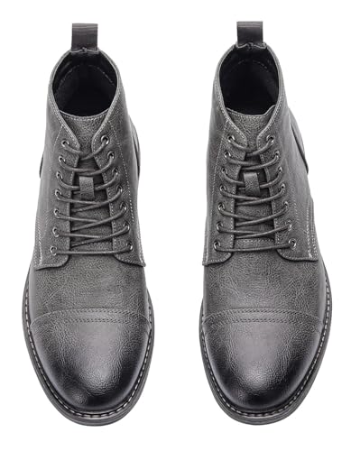 Santimon Men's Oxfords Boots Dress Casual Leather Chelsea Boots Fashion Formal Tuxedo Ankle Boot for Men3