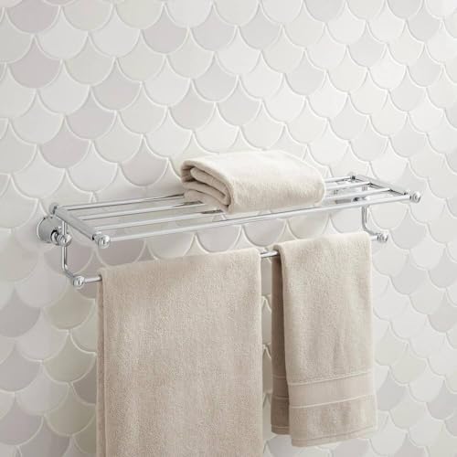Signature Hardware 433254 Cooper 23-3/4" Solid Brass Towel Rack - Chrome