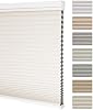 Cortinas Celulares Blackout Sin Cuerdas, Arriba Abajo, Celda de 9/16", Aislamiento Térmico, Persianas de Panel para Ventanas Interiores, Whitecaps 25.5" (Ancho) x 48 (Alto) 2