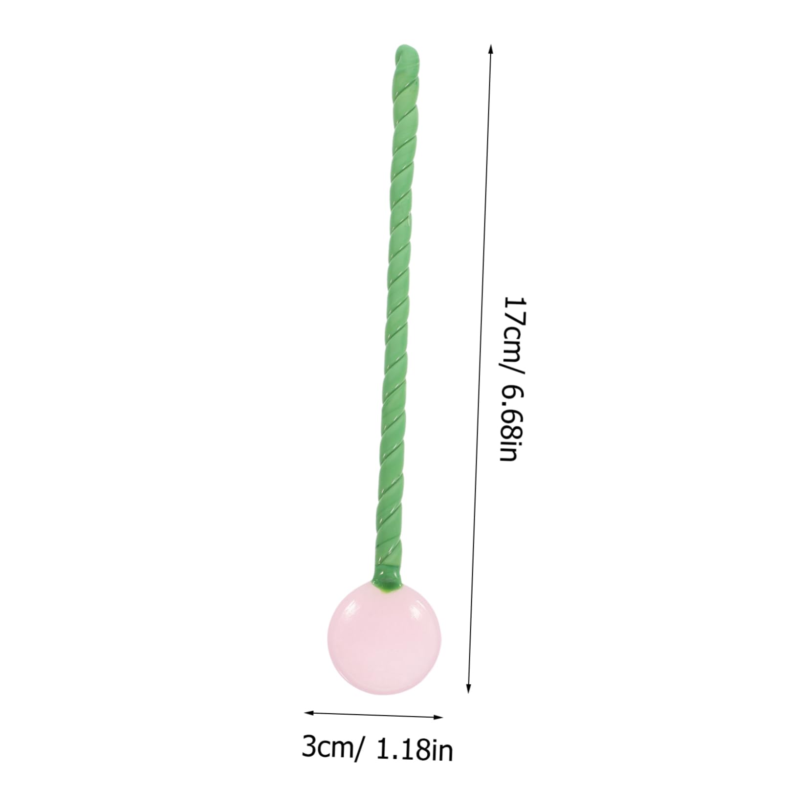 SOLUSTRE 2 Pcs Long Handle Glass Stirring Spoons Beverage Stirring Rods for Juice and Cocktails Styles for Home and Bar Use