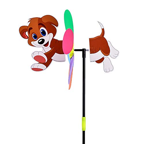 shengyuze Windmill Toys, 21inch Cartoon Bee Dog Animal Windmill Wind Spinner Home Garden Yard Decor Toy Outdoor Toys - Dog