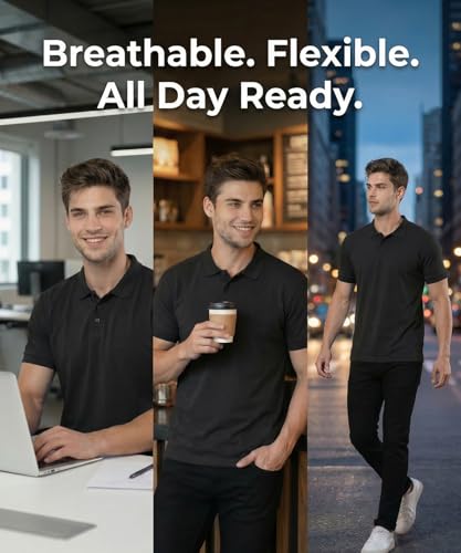 Image of Scott International Men's Cotton Polo T-Shirt | Regular Fit | Breathable & Soft Fabric | Classic Collar with Button Placket | Casual & Office Wear | Summer Essential Polo Tee for Men