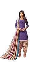 Miraan Cotton Printed Readymade Salwar Suit For Women (BHAIMANI1006XXXXXL, 5XL, Purple)