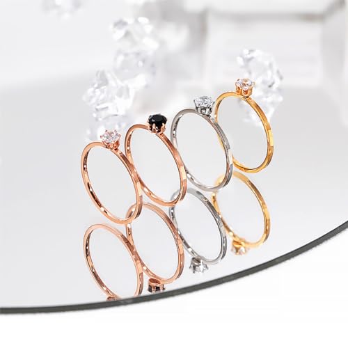 2ct Round Moissanite Engagement Ring for Women, Brilliant D Color VVS1 Clarity Classic Lab Created Diamond Solitaire Ring 18K White Yellow Rose Gold 6 Claw Knife Edge Moissanite Rings2