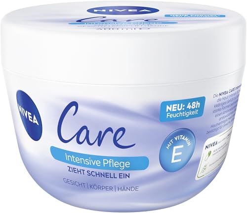 NIVEA Creme Care Intensive Pflege, Gesicht- und Körperpflege für 48h intensive Feuchtigkeit, schnell einziehende & nicht fettende Feuchtigkeitscreme (400 ml) NIVEA Creme Care Intensive Pflege, Gesicht- und Körperpflege für 48h intensive Feuchtigkeit, schnell einziehende & nicht fettende Feuchtigkeitscreme (400 ml)