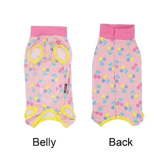Image of 2 Packs Pet Dog Recovery Onesie Suit for Dogs Cats After Surgery,Dog Abdominal Wounds Bandages Cone E-Collar Alternative. (Pink, XL)
