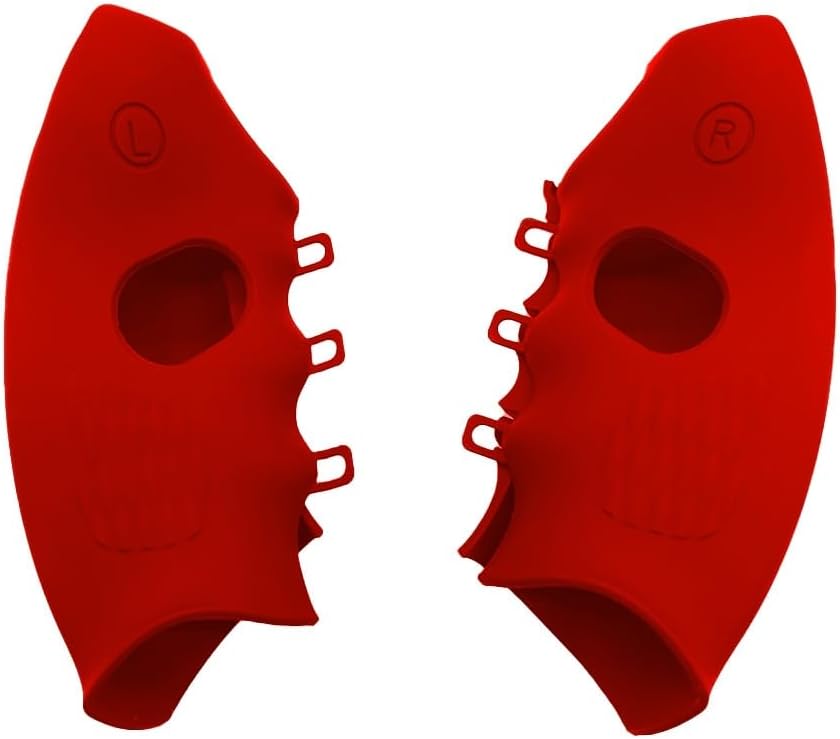 VR Touch Controller Silicone Grip Cover for PS VR2, Silicone Case Cover VR Handle Cover Protector Accessories Drop Protection Cover (Red)