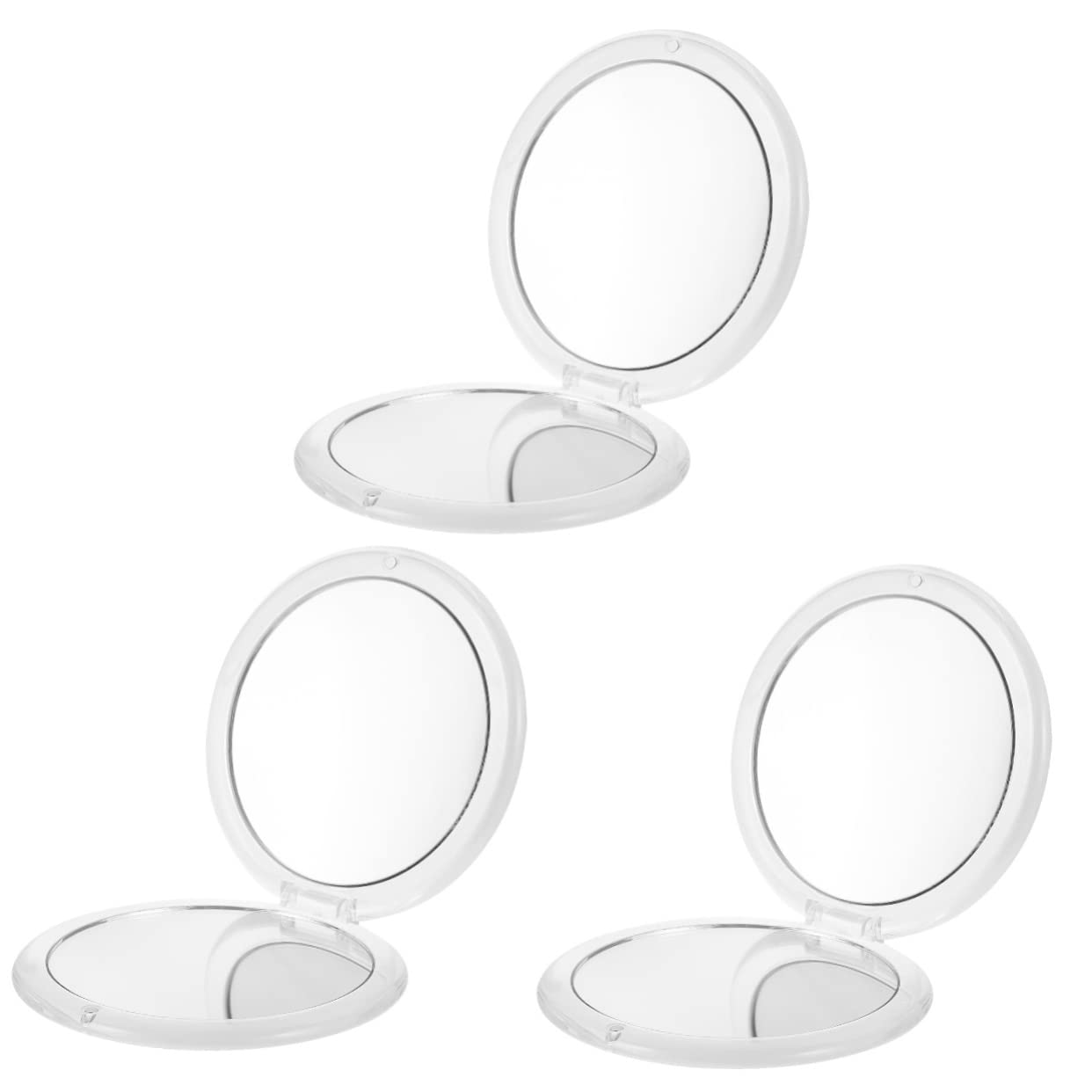 FRCOLOR 3 Pezzi Specchio Per Il Trucco Ingrandimento 10x Specchio Tascabile Compatto Luce Led Per Viaggi E Uso Quotidiano