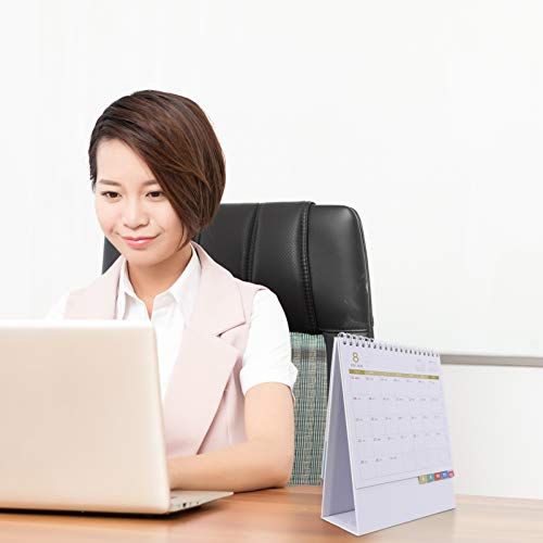 Amosfun Calendário de Mesa 2021 Calendário de Parede de Mesa 12 Mensal Mesa Calendário Flip Planner