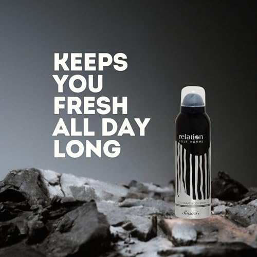 Rasasi Rasasi Relation Pour Homme Deodorant, 200ml Pack Of 2, 200 ml (Pack of 2)