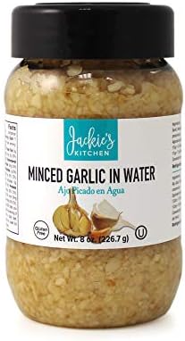 Jackie's Kitchen Minced Garlic in Water, 8 Ounce