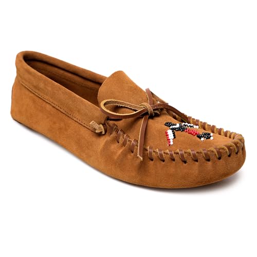 Minnetonka Men's Thunderbird Animikii Soft Leather Sole
