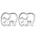 925 Sterling Silver Elephant Stud Earrings