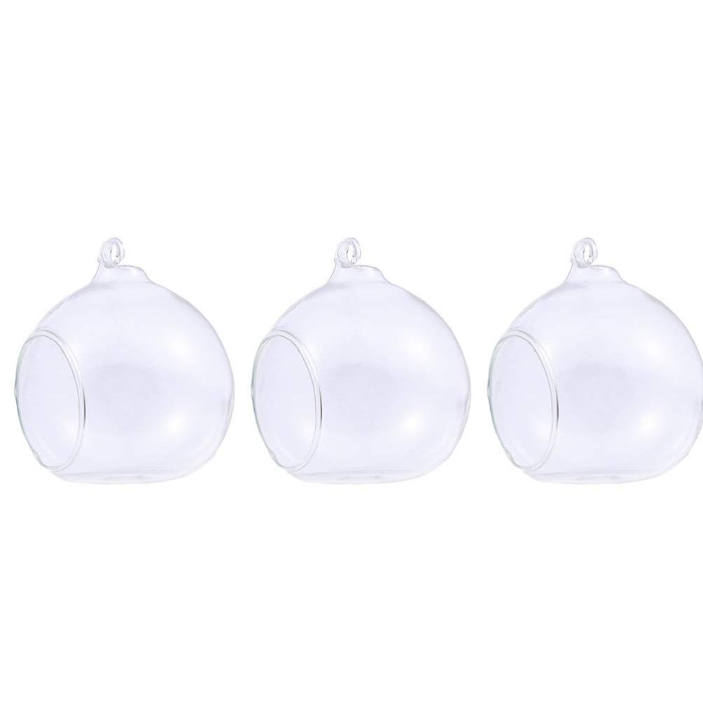 Veemoon Bola de Adornos Rellenables Transparentes de 3 Piezas Adorno de Esfera Rellenable de Plástico para El Árbol de Navidad Adornos de Árbol de Vacaciones Rellenables para La