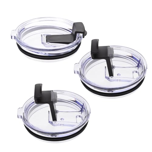BEBEMOKO Leak Proof Cup Lid 3 Pack Sealed Proof Beverage Lids for Tumbler Cover