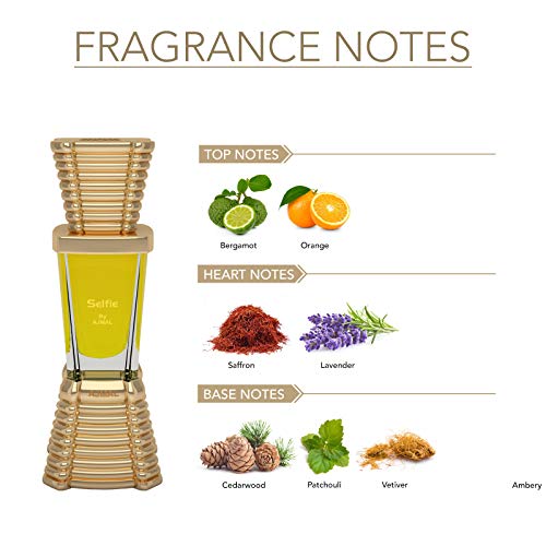 AJMAL Selfie Concentrated Perfume Oil Woody Aromatic Alcohol-free Attar 10ml for Men and Maryaj Pebble Shine Eau De Parfum Floral Fruity Perfume 100ml for Women + 2 Parfum... - Image 3