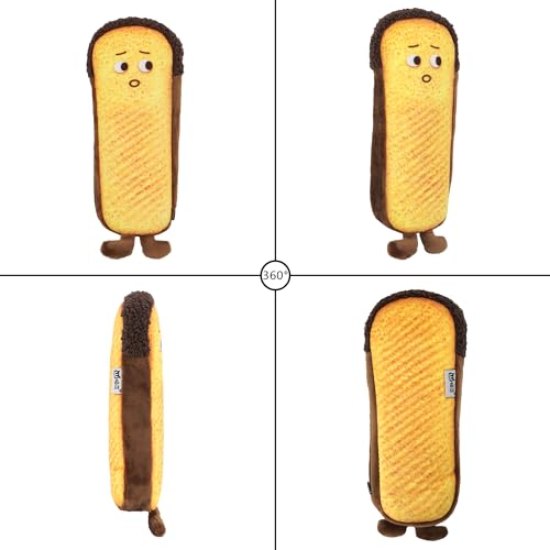 Image of Minache Women Expression Bread Plush Pen Pencil Case Stationery Pouch Ladies Cosmetic Bag