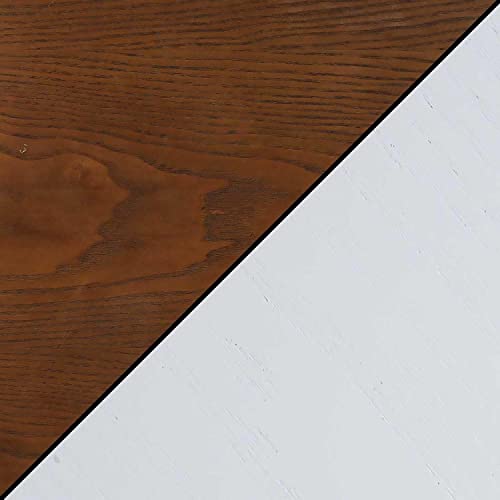 Convenience Concepts French Country 1 Drawer Hall Table With Shelf, Dark Walnut/White #TOP7