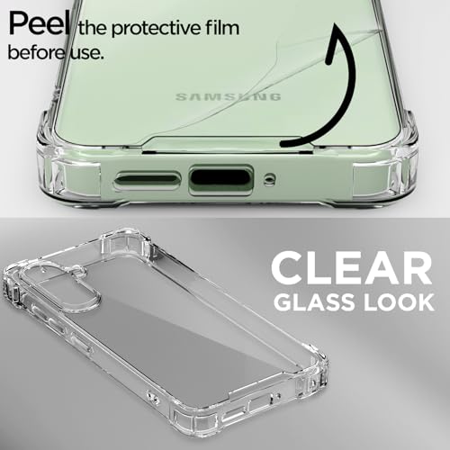 Image of Outlouders Back Cover for Samsung Galaxy M56 5G Clear Transparent PC + TPU Bumper Case with Raised Edges for Shockproof Protection(Transparent)