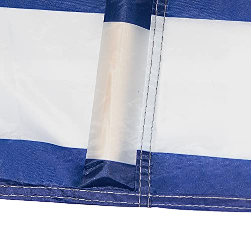 Idena Windschutz 8m X 80cm - Maritimer Strandschutz Mit Holzstäben In Blau-Weiß